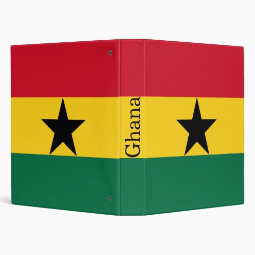 Ghana Flag 3 Ring Binder