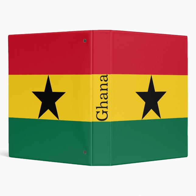 Ghana Flag 3 Ring Binder (Background)