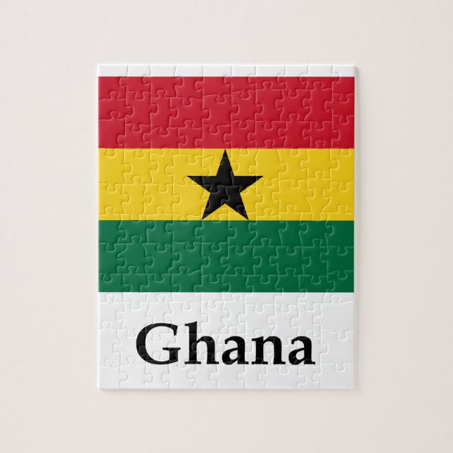 Ghana Flag And Name Jigsaw Puzzle (Vertical)