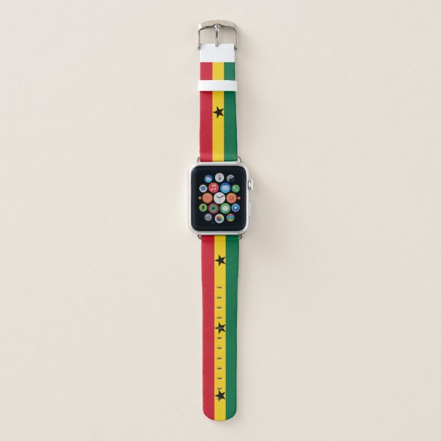 Ghana Flag Apple Watch Band (Front)