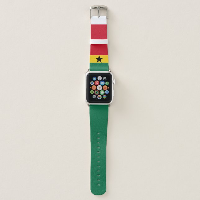 Ghana Flag Apple Watch Band (Front)