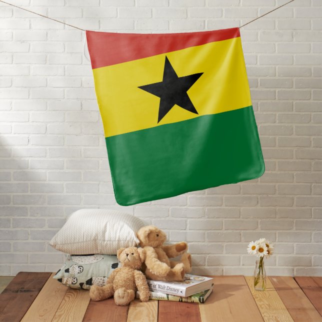 Ghana flag baby blanket (In Situ)