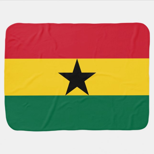 Ghana Flag Baby Blanket (Horizontal)