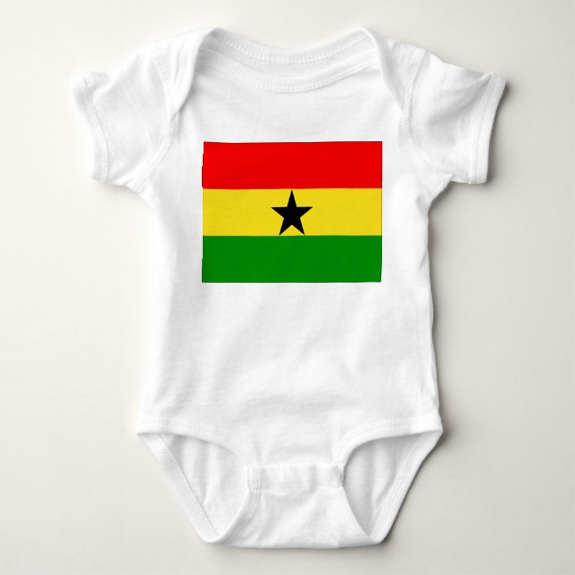 Ghana Flag Baby Bodysuit (Front)