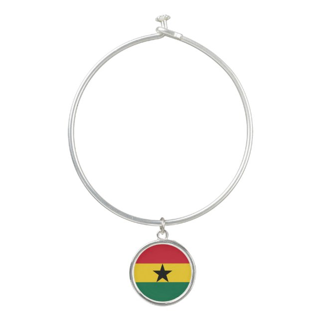 Ghana Flag Bangle Bracelet (Front)