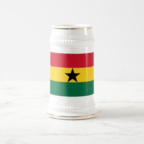 Ghana Flag Beer Stein