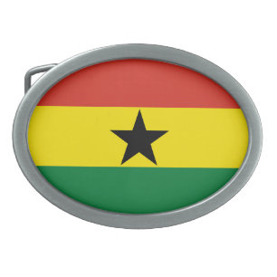 Ghana flag belt buckle