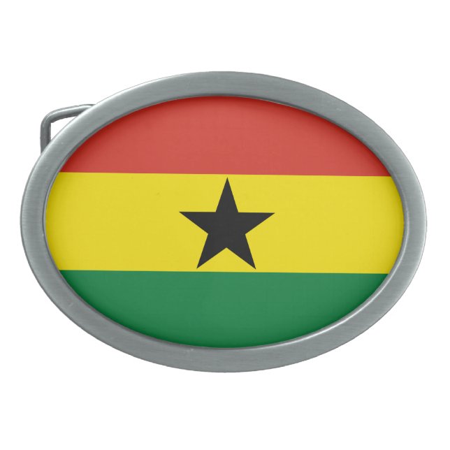 Ghana flag belt buckle (Front)