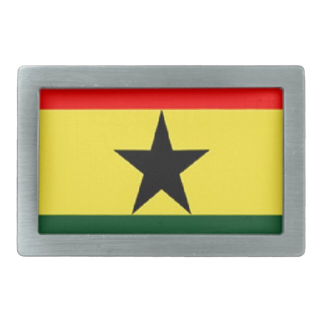 Ghana flag belt buckle (Front)