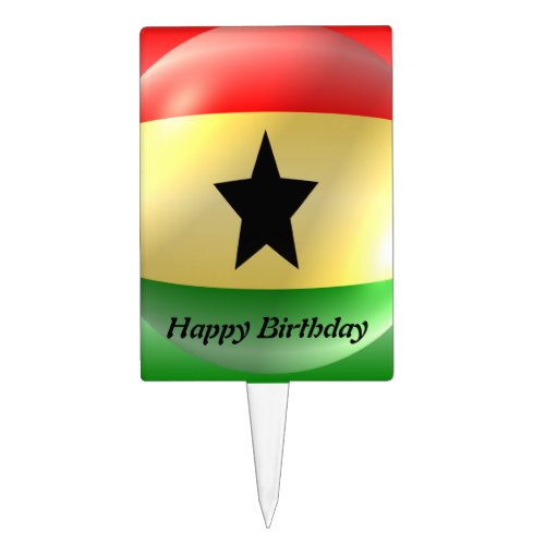 Ghana Flag Birthday Cake Topper