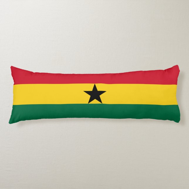 Ghana Flag Body Pillow (Front)