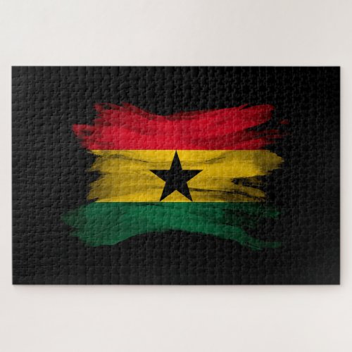 Ghana flag brush stroke national flag jigsaw puzzle