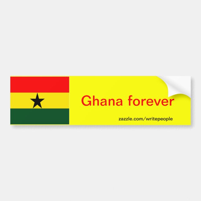 Ghana flag bumper sticker (Front)