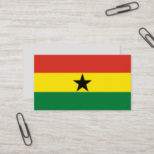 Ghana flag business card