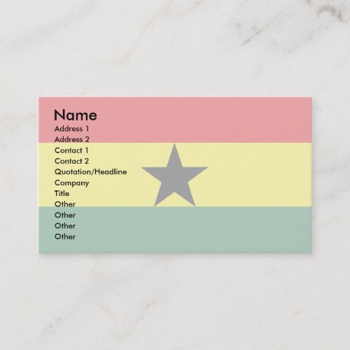 Ghana Flag Business Cards