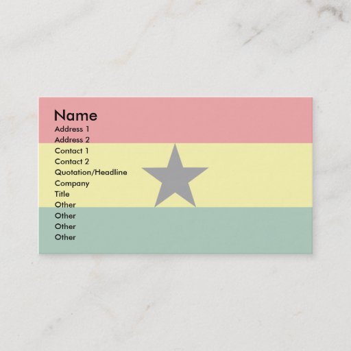 Customizable Ghana Flag Business Cards