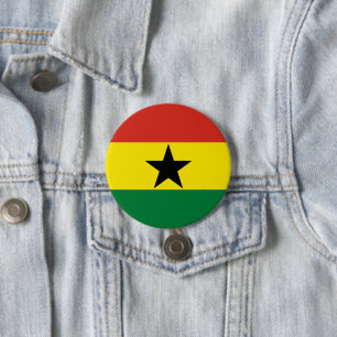 Ghana flag button