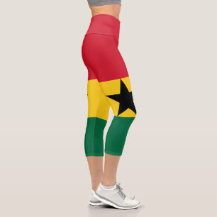 Ghana Flag Capri Leggings