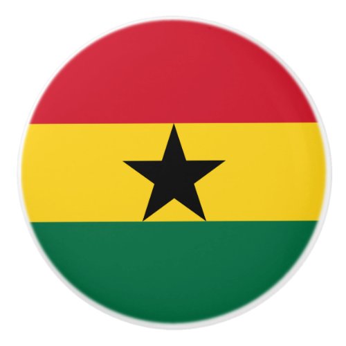 Ghana Flag Ceramic Knob