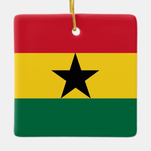 Ghana Flag Ceramic Ornament