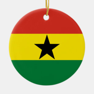 Ghana flag ceramic ornament