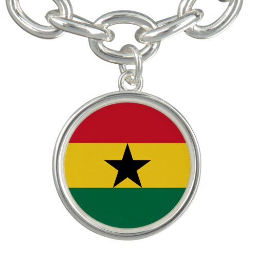 Ghana flag Charm Bracelet