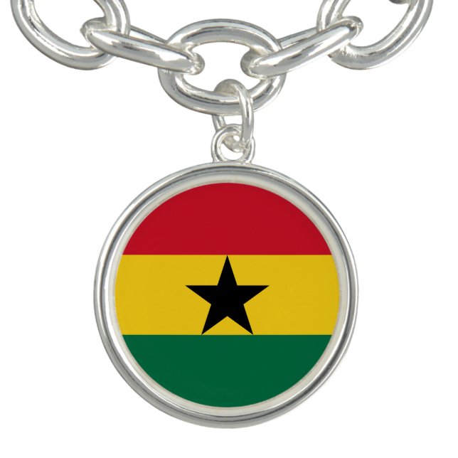Ghana flag Charm Bracelet (Design)