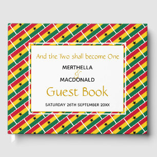 GHANA FLAG Christian Scripture Ghanaian Wedding Guest Book