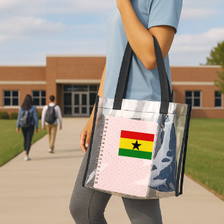 Ghana Flag Clear Tote Bag