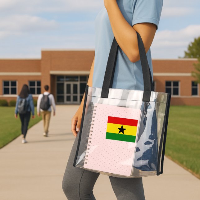 Ghana Flag Clear Tote Bag (Insitu (School))