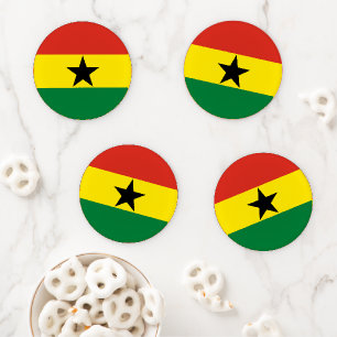 Ghana flag coaster set