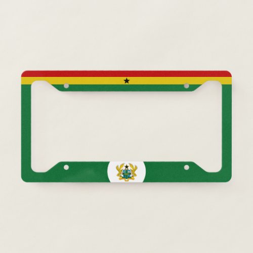 Ghana flag_coat of arms license plate frame