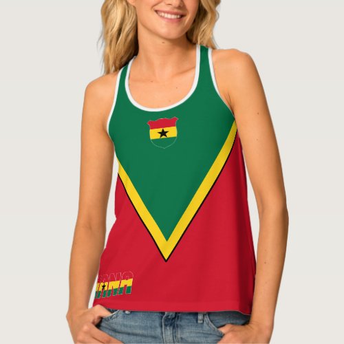 Ghana Flag Colors Delightful Patriotic Tank Top
