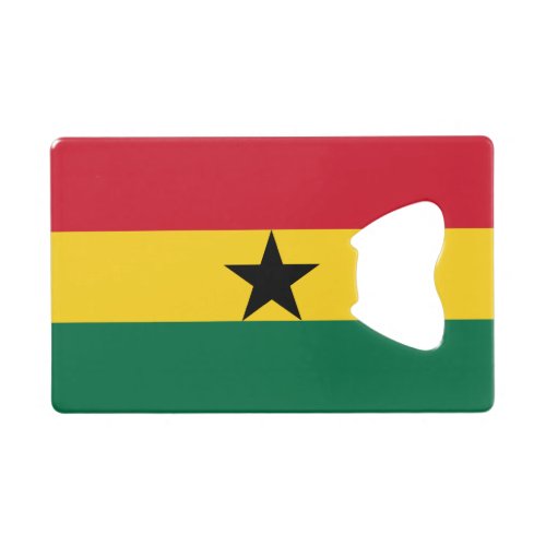 Ghana Flag Credit Card Bottle Opener