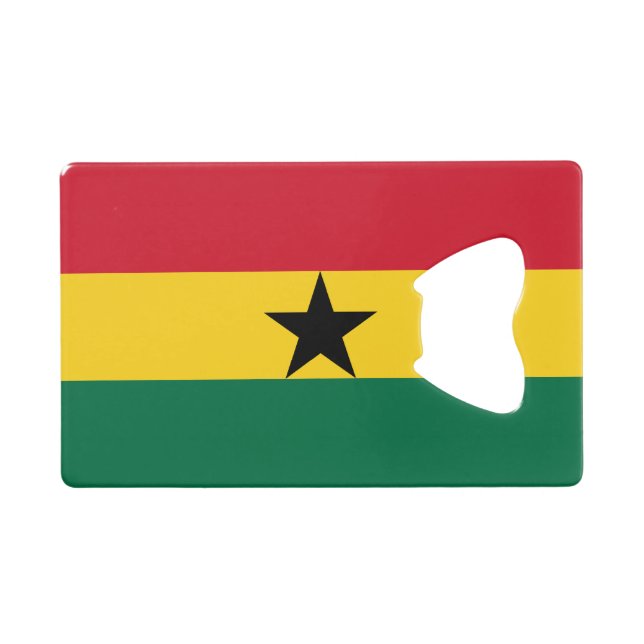 Ghana Flag Credit Card Bottle Opener (Front (Horizontal))