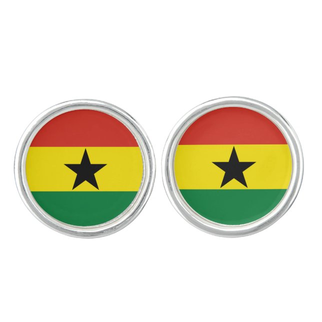 Ghana flag cufflinks (Front)