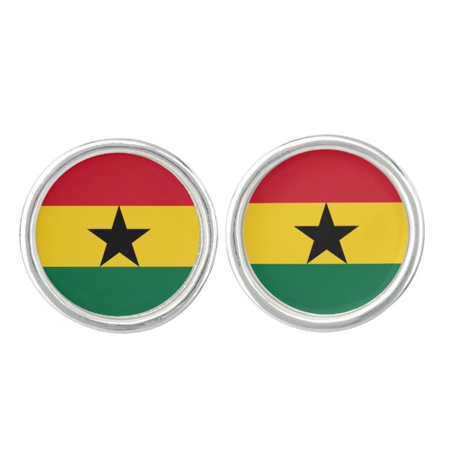 Ghana Flag Cufflinks (Front)