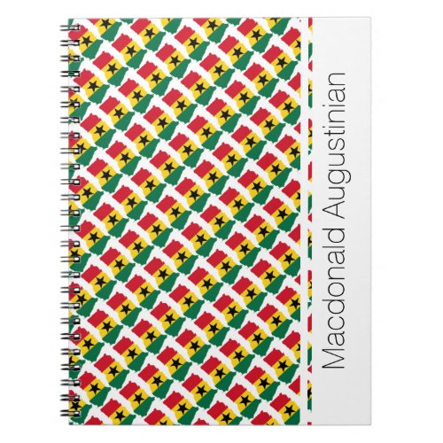 GHANA Flag Custom Add Your Name Notebook Journal
