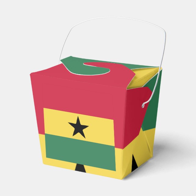 Ghana Flag Emblem Favor Boxes (Front Side)