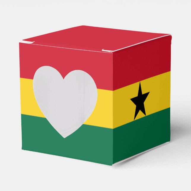 Ghana Flag Favor Boxes (Front Side)
