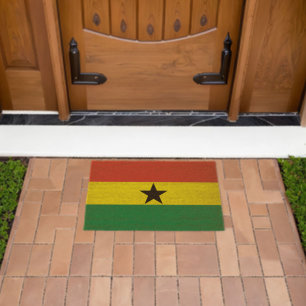 Ghana flag fiber doormat