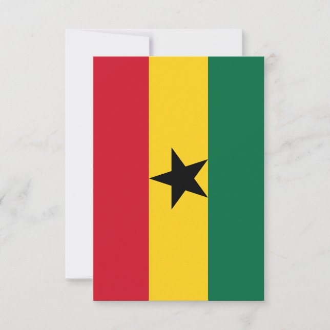 Ghana flag Flat Thank You Card (Front)