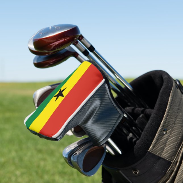 Ghana flag golf head cover (In Situ)