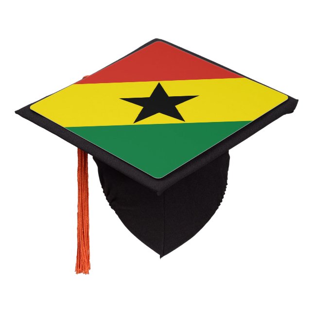 Ghana flag graduation cap topper (Angled)