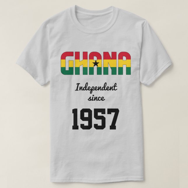 Ghana Flag Independence Celebration T-Shirt (Design Front)