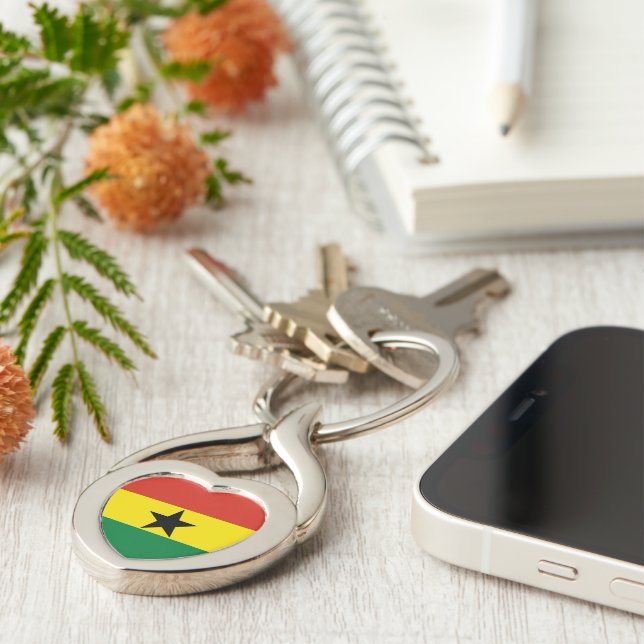 Ghana flag keychain (Side)