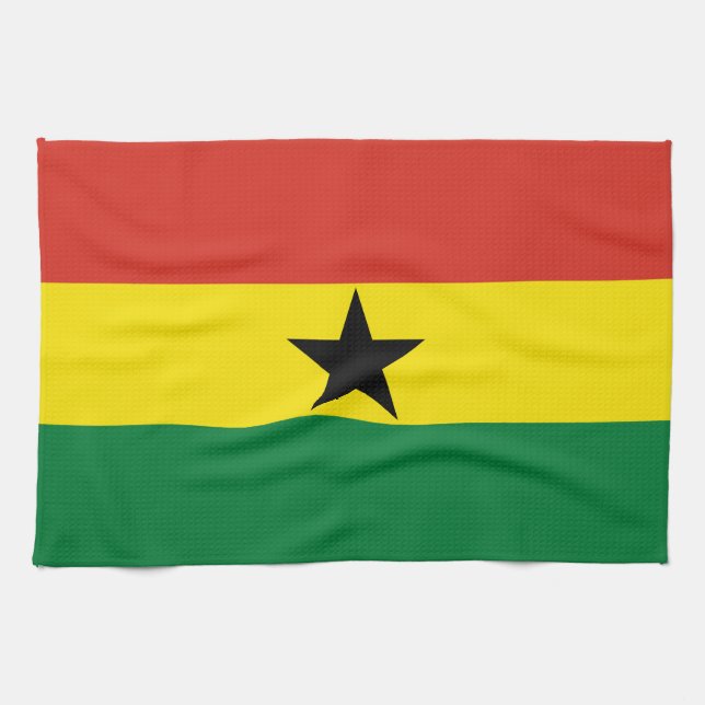 Ghana flag kitchen towel (Horizontal)