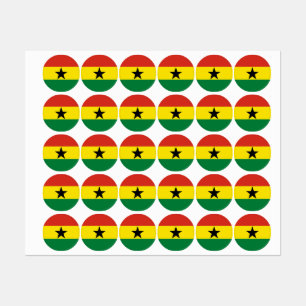 Ghana flag labels