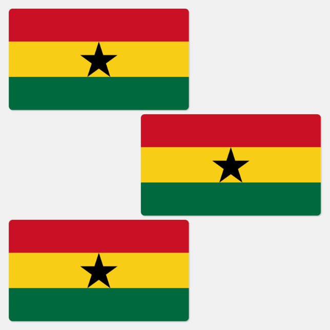 Ghana Flag Labels (Group)
