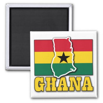Ghana Flag Land Magnet by allworldtees at Zazzle
